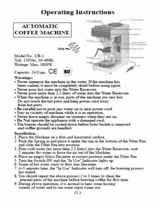 Catwalk Machine Operating Manual