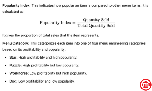 How to do menu engineering